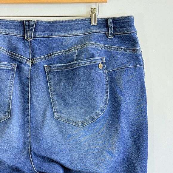 Democracy Womens 22 Skinny Distressed Holes "Ab'solution Slimming Stretch Jeans - Picture 6 of 8